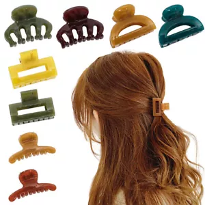 Mini Hair Claw Clamp Small Clear Hair Clips Hair Claws Jelly Color Womens Girls~ - Picture 1 of 50