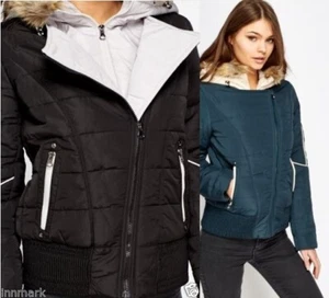 Waterproof Hooded Double Zipped Padded Jacket Size 8 - 14 / 819 - Picture 1 of 8