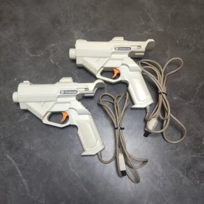 SEGA Dreamcast Gun Controller 2 Set HKT-7800 DC Tested working Japan Game Used - Image 1 of 4