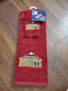 Vintage NBA Denver Nuggets Embroidered Bath Set Towel & Wash Cloth NWT - Picture 1 of 6