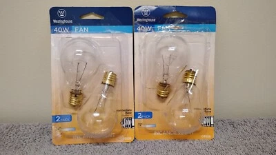 4 Westinghouse 40 Watt Ceiling Fan Bulbs Intermediate Base. (03) - Image 1 of 4