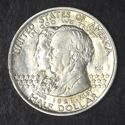 1921 "2x2" Alabama Centennial Silver Half Dollar .50C - COINGIANTS - - Image 1 of 2