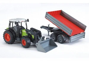 Bruder Claas Nectis 267F con caricatore anteriore e rimorchio di ribaltamento - U02112 - Foto 1 di 7
