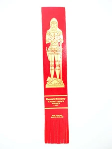 Vintage St Mary's Church Warwick Gilt Red Leather Bookmark Thomas De Beauchamp - Picture 1 of 6