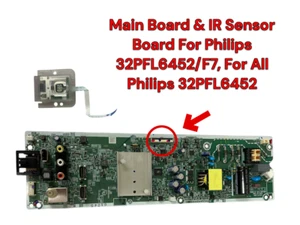 PLACA PRINCIPAL BAFRFZG0201 Z + PLACA SENSOR IR PARA PHILIPS 32PFL6452/F7 - Imagen 1 de 5