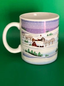 Vintage Otagiri erhöhte Winterszene Design von Gibson Grußkarte Japan - Bild 1 von 4