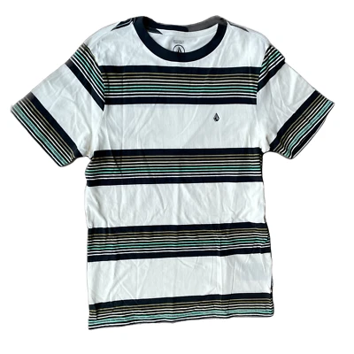 Nueva camiseta para hombre Volcom Knowstone Crew blanca talla mediana Foto 1 de 2
