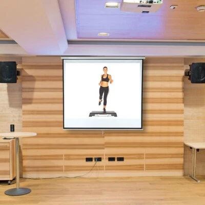 Leinwand Heimkino Beamerleinwand 152x152CM Rolloleinwand Beamer Projektor HD TV - Bild 1 von 3