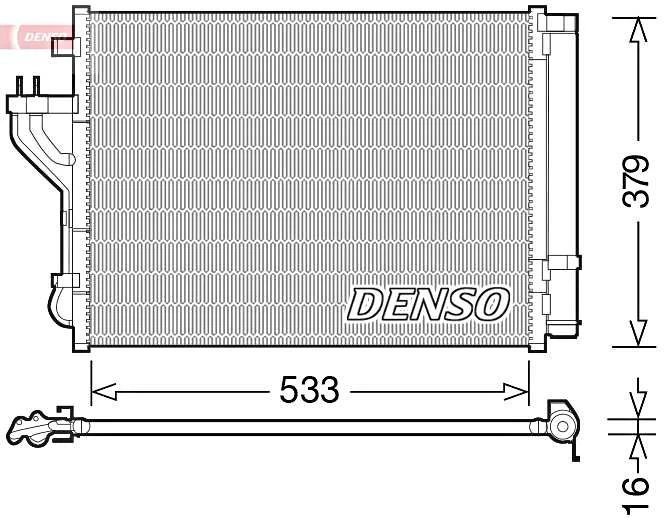 Condensador de CA Denso para HYUNDAI Ix35 KIA Carens IV Sportage 10-15 976062Y000 Foto 1 de 1