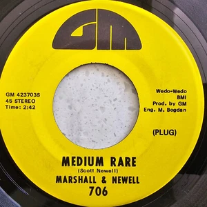 Marshall & Newell – Medium Rare / Papa Joe - 1970 Garage Rock US Import 7" - Picture 1 of 4