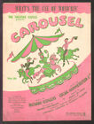 Carousel ca1955 WHAT'S THE USE OF WOND'RIN Show Vintage Sheet Music Q04