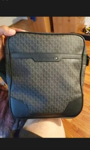 Montblanc NightFlight Messenger Bag Men Shoulder Black Gray Designer Monogram - Bild 1 von 11