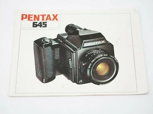 Pentax 645 Medium Format Camera Instruction Manual Japanese Text - Picture 1 of 3