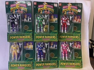 BanDai Auto Morphin Power Rangers 1994 SET of 6 NIB *bonus ship case 5" aliens - Picture 1 of 12