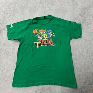 Zelda Shirt Adult Large Green Tri force Heroes 3DS PAX 2015 Promo Nintendo Mens