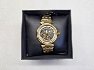 KENNETH COLE NY AUTOMATIC SILVER DIAL GOLD-TONE ST.ST WOMEN'S WATCH 10030807 NEW - Picture 1 of 11