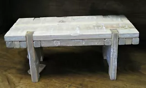 Shabby kleine Bank Hocker Schemel Tisch rustikal Landhaus natur Landleben Laden - Bild 1 von 12