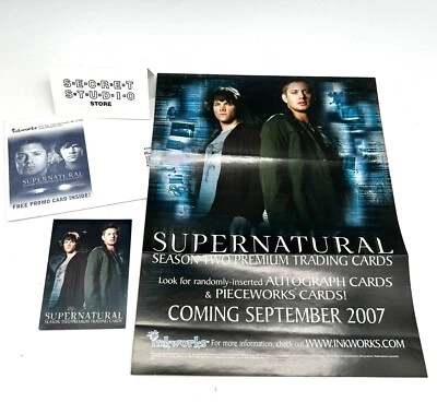 Cartão promocional Supernatural temporada 2 2007 vendedores #P-1 + pôster + envelope - Imagem 1 de 2
