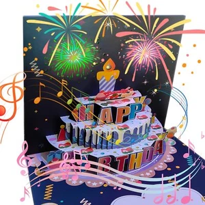 Tarjetas de cumpleaños emergentes 3D: tarjetas de felicitación musicales e iluminadas para todos - Imagen 1 de 16