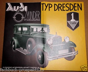 AUDI  15/75 PS TYP DRESDEN PROSPEKT 1931 AUTO UNION VORKKRIEG OLDTIMER SAMMLER - Picture 1 of 3