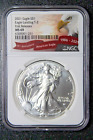 2021 $1 American Silver Eagle First Releases Eagle Landing T-2 NGC MS69