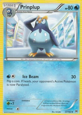 Prinplup 37/162 XY BREAKthrough Pokemon NM - Image 1 of 2