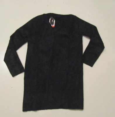 LOVE TOKEN Negro Acogedor Cárdigan Frontal Abierto Bolsillos Talla Grande L Nuevo con Etiquetas Para Mujer Foto 1 de 3