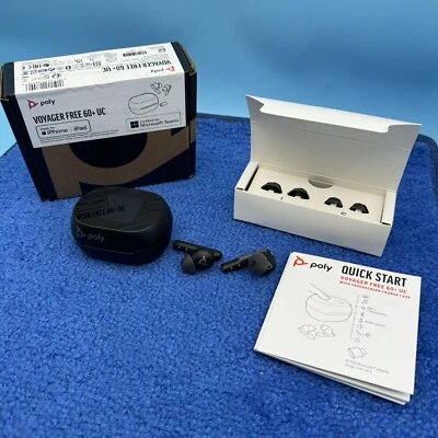 POLY Voyager Free 60+ UC With Touchscreen Charge Case MS Teams - Black - Image 1 of 4