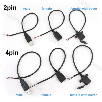 5v USB A type male female Connector core Adapter Extension wire Cable 2/4Pin 7H - Image 1 of 4