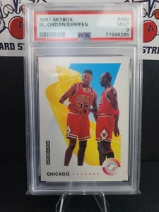 1991 Skybox Michael Jordan/Scottie Pippen #462 PSA 9 - Picture 1 of 2
