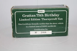 Corgi Classics 1987 Thornycroft Box Van Grattan Warehouse 75th Birthday 1:50s - Picture 1 of 9