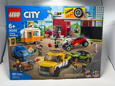 NEW LEGO 60258 CITY Tuning Workshop TV Cars Tread Octane Harl Hubbs 2021 Retired - Image 1 of 4