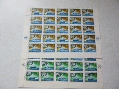ONU 1964 barcos en el mar OMCI Scott 123-124 MNH 50 estampillas 5 y 11 centavos peine Barco Foto 1 de 3