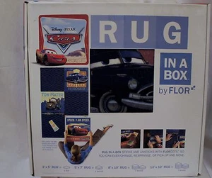 BOX FLOR DISNEY PIXAR CARS STICKS & UNSTICKS RUG \ WALL DECORATION - Picture 1 of 3