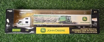 NEW! NIB 1/64 Ertl John Deere East Moline Works Semi With Trailer Peterbilt  - Image 1 of 2