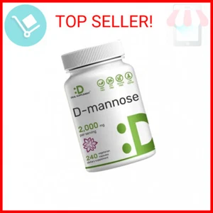 DEAL SUPPLEMENT D Mannose 500mg Capsules (2,000mg Per Serving), 240 Veggie Pills - Picture 1 of 2