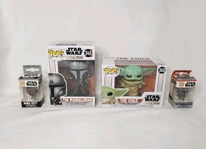 Star Wars Mandalorian FUNKO Pop & Pocket portachiavi lotto misto ottimi per regali NUOVI - Foto 1 di 6