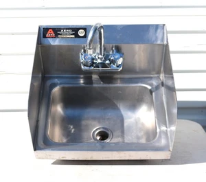 Aero XHSF Lavello a Mano da Parete con Pareti - Larghezza 17" Acciaio Inox #1429 - Foto 1 di 7