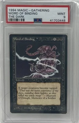 MTG Magic - The Dark - Word of Binding - PSA 9 - Image 1 of 3