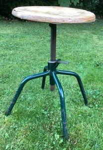Original Alter Werkstatthocker drehbar HOCKER Vintage Industriehocker  Werkstatt - Bild 1 von 9
