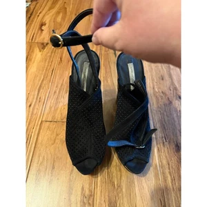 Cuñas para mujer Diane Von Furstenberg negras/tortuga talla 8,5 - Imagen 1 de 8