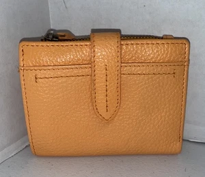 INDIA Soft Genuine Leather Handcrafted Women's Wallet NEW orange - Picture 1 of 5