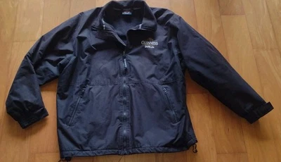 Guinness Irish Beer DUBLIN Official Logo Fleece Lined Windbreaker Jacket Mens XL - Image 1 of 4