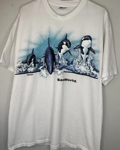 Vintage 1989 Sea World T-Shirt Adult XL Single Stitch All Sports Events Tag - Picture 1 of 13