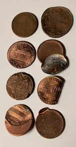 8 Error Off Center Pennies Penny Vintage - Picture 1 of 2