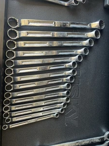 Snap-On wrench set box end offset vx 14 pieces 7/16 to 1” 1/4 - Bild 1 von 5
