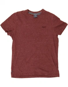 SUPERDRY Mens T-Shirt Top 2XL Brown Flecked Cotton BH04 - Picture 1 of 3