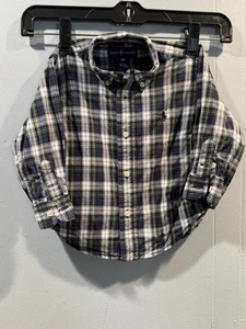 Kinder Baby Junge Ralph Lauren Hemd Knopfleiste Größe 18 Monate - Bild 1 von 3