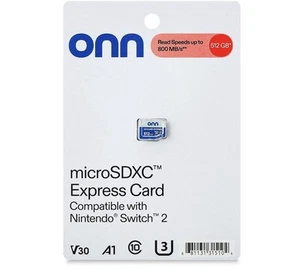 Onn 512GB Micro SD Express Card for Nintendo Switch 2, Brand New & Sealed - Picture 1 of 4