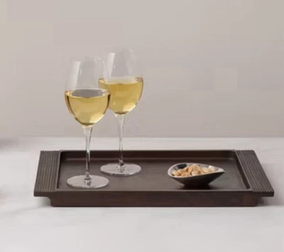 Nambe Origin Acacia Wood Tray 18inches, Wooden Serving Platter - New, In Box - Image 1 of 4